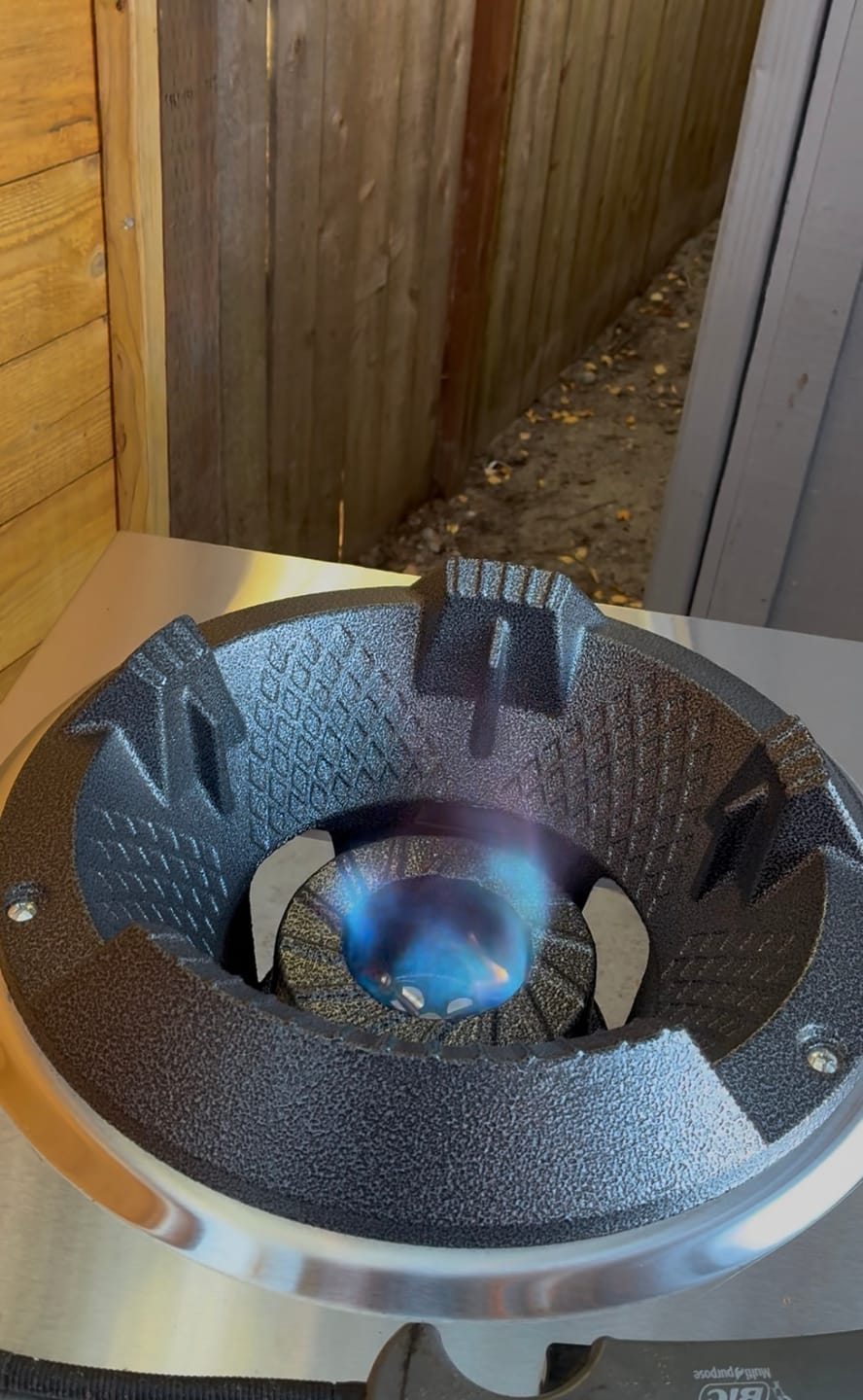 Customer photo review of Professional Stainless Steel Wok Vortex Burner