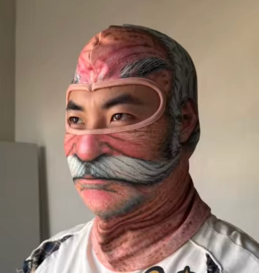 Customer photo review of FaceRide Funny Face Balaclava – Wind-Blocking Mask for Cold Rides