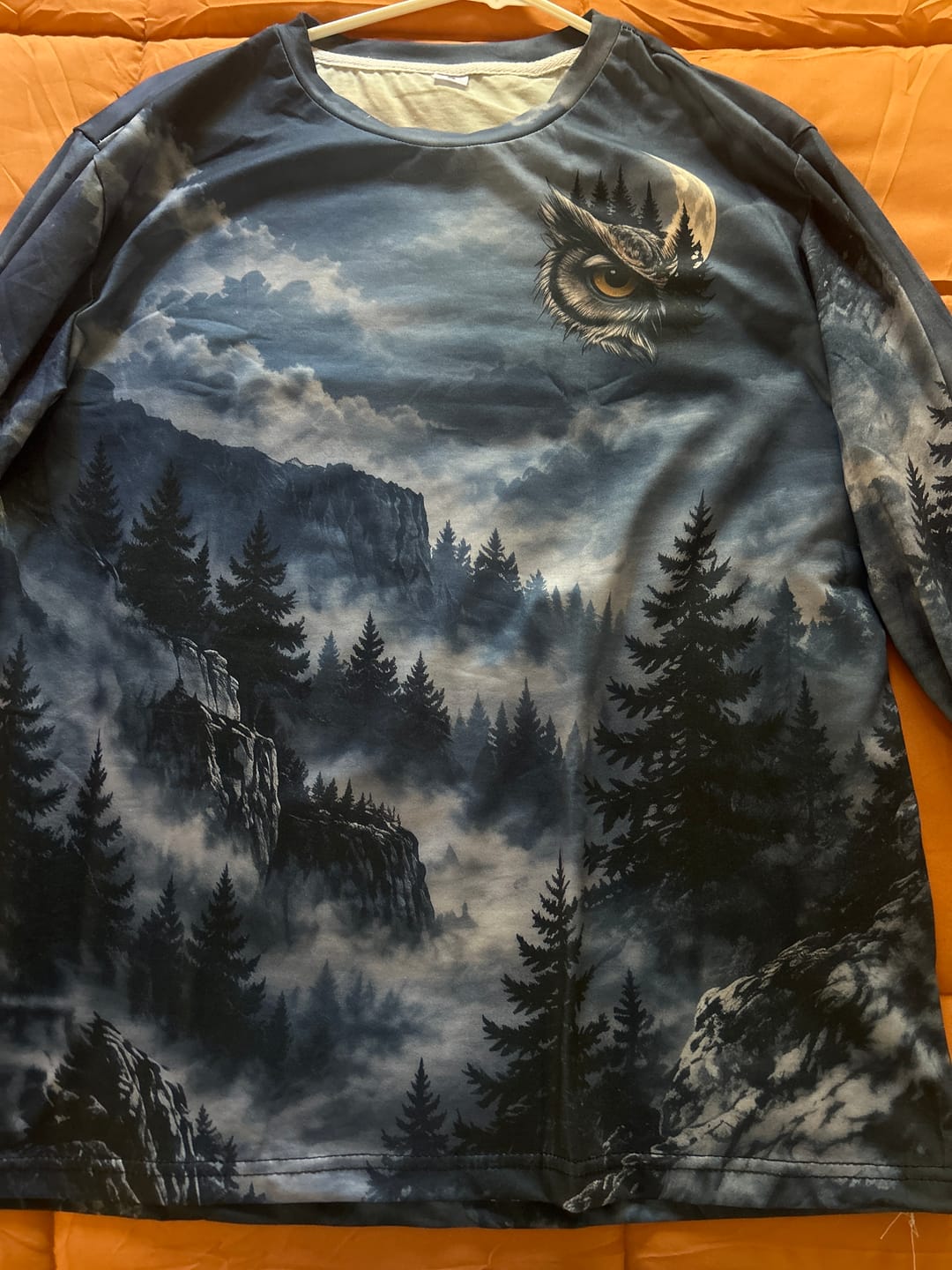 Customer photo review of Performance Hunting Long Sleeve - Midnight Horned Owl Vigil - ULS529K