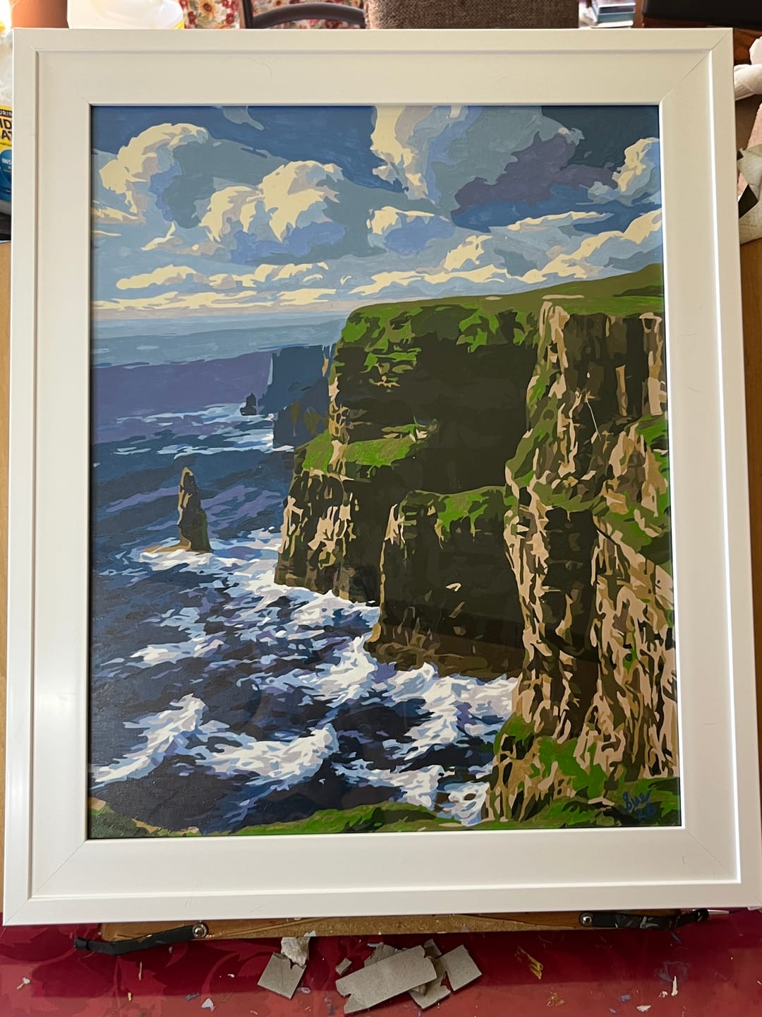 Customer photo review of Irish Cliffs | Paint by Number
