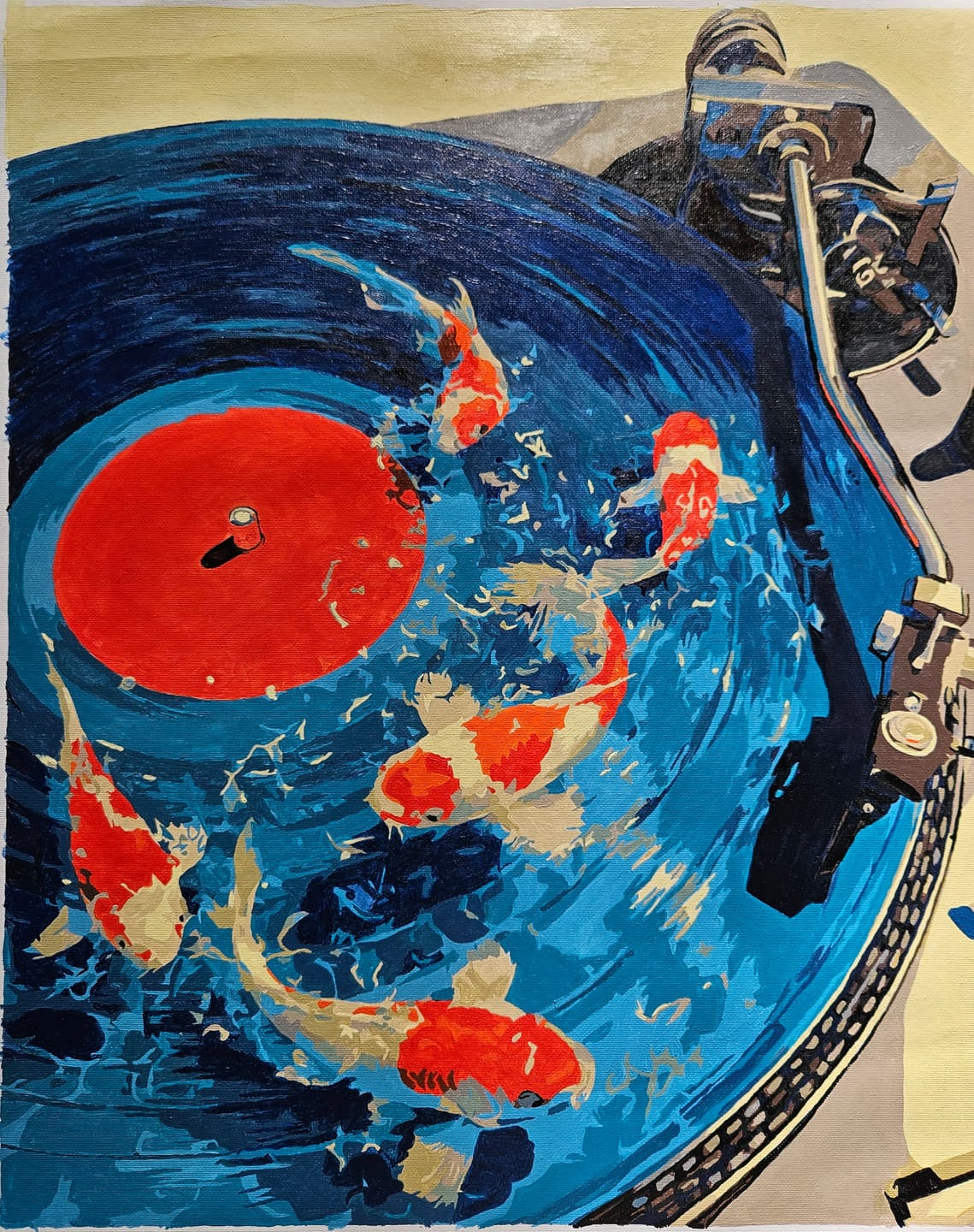 Customer photo review of Koi Records | Paint by Number