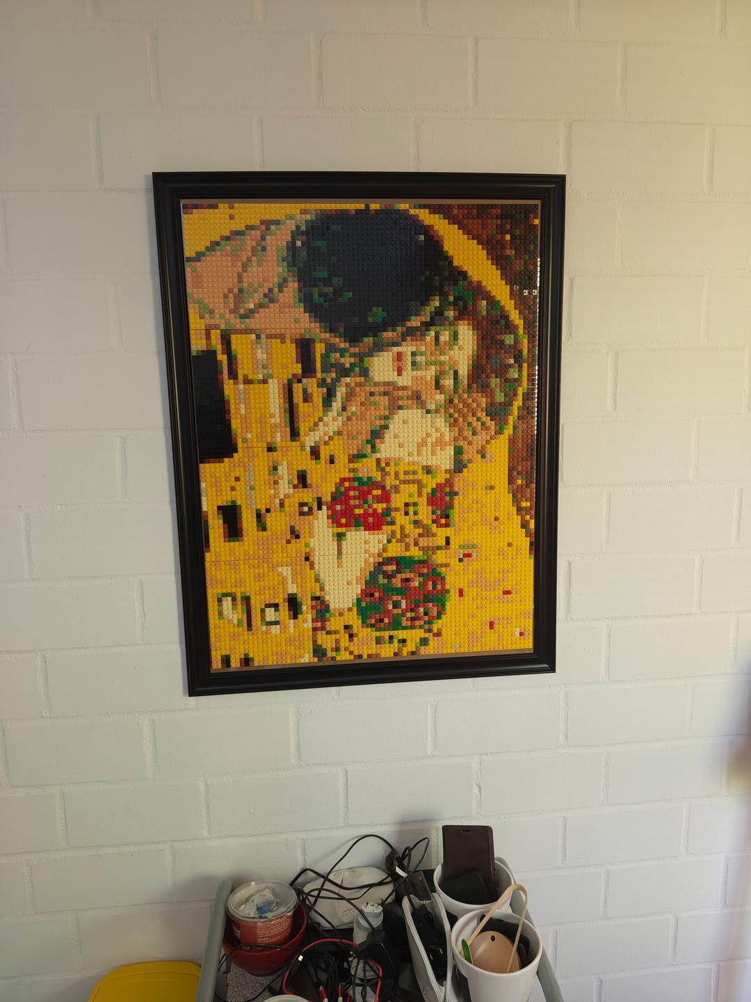 Customer photo review of The Kiss by Gustav Klimt - Brick Art Mosaic Kit