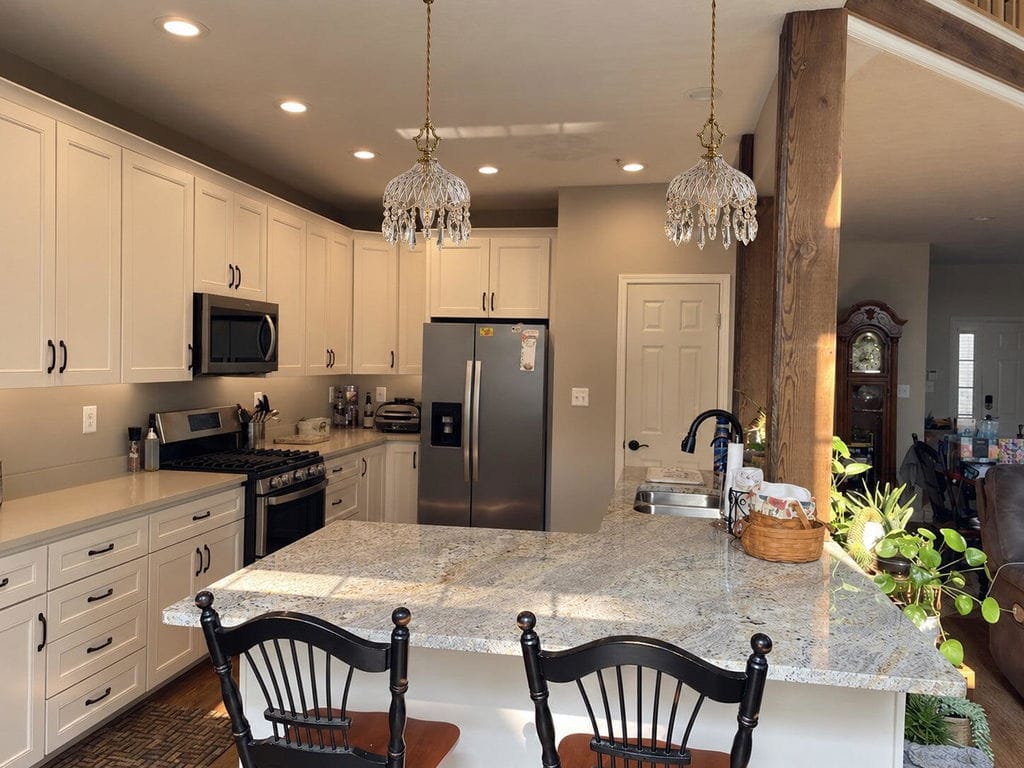 Customer photo review of Brass Pendant Light, Clear Glass Bowl, Crystal Drops, 150 cm Cable