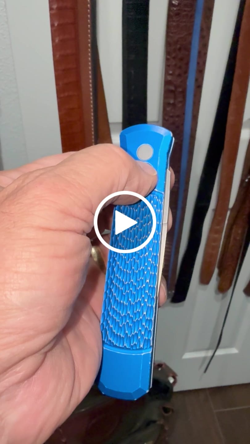 Customer video review of The Back Door: Pro-Tech Godfather Left Hand - Battle Worn Blue, Automatic - Made in USA (926-LHAWBW) (Trade In)
