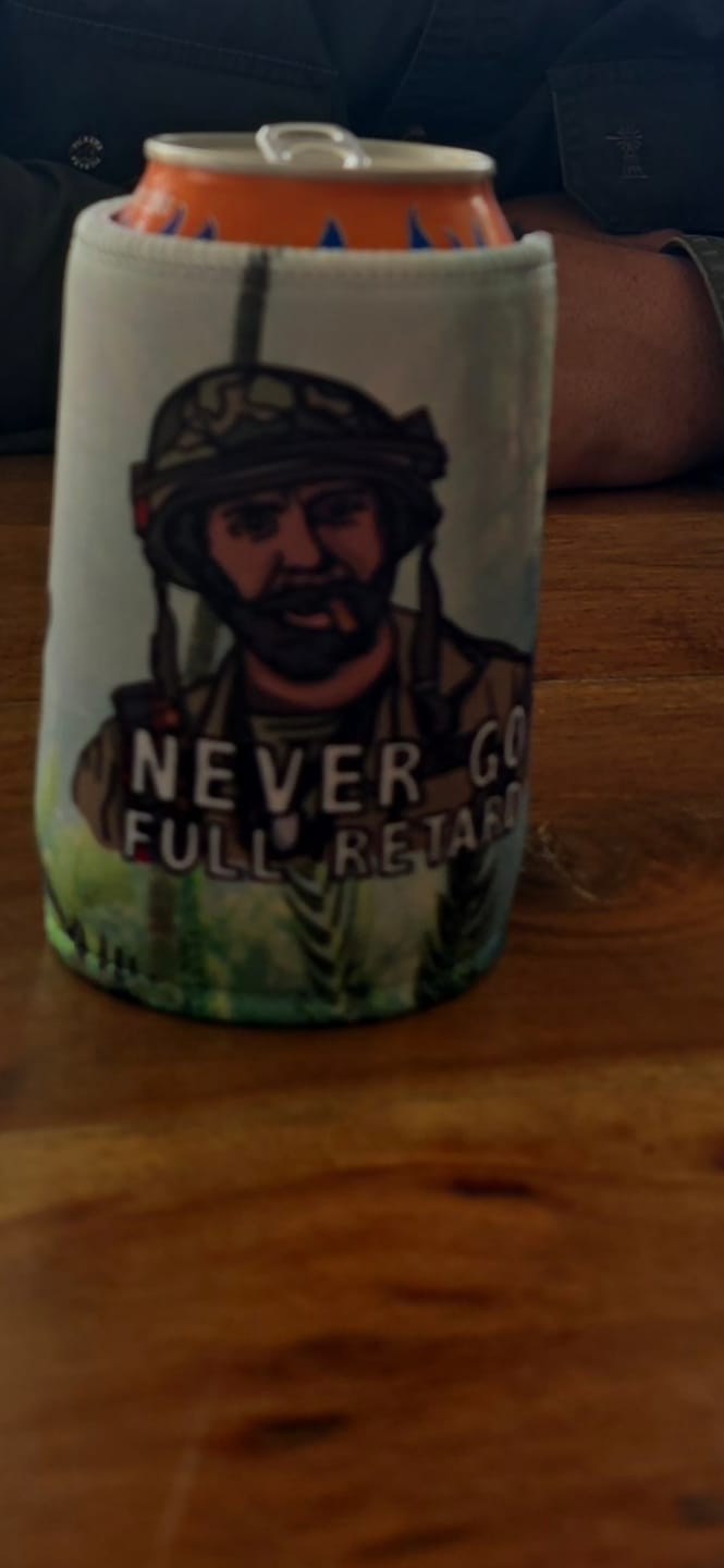 Customer photo review of Never Go Full Retard 💥 - Stubby Holder