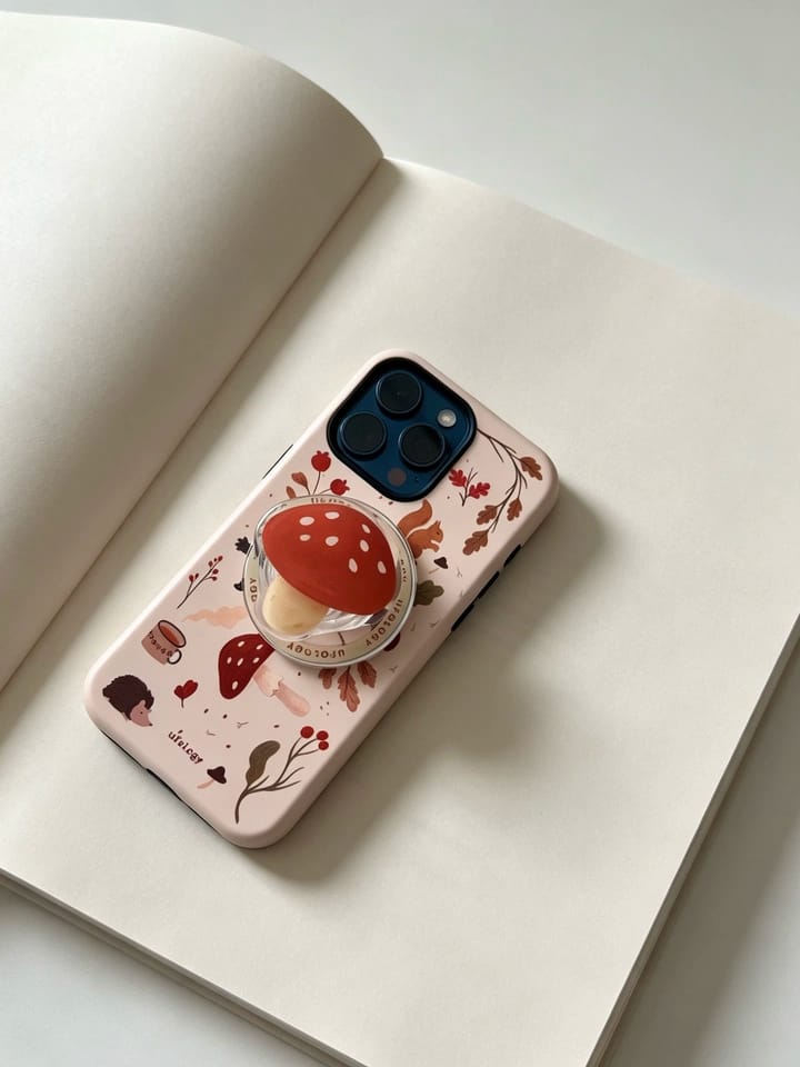 Customer photo review of Ufology Mantar Standlı Premium Manyetik iPhone Kılıfı