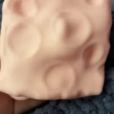 Customer photo review of Cheese Cube Squishy