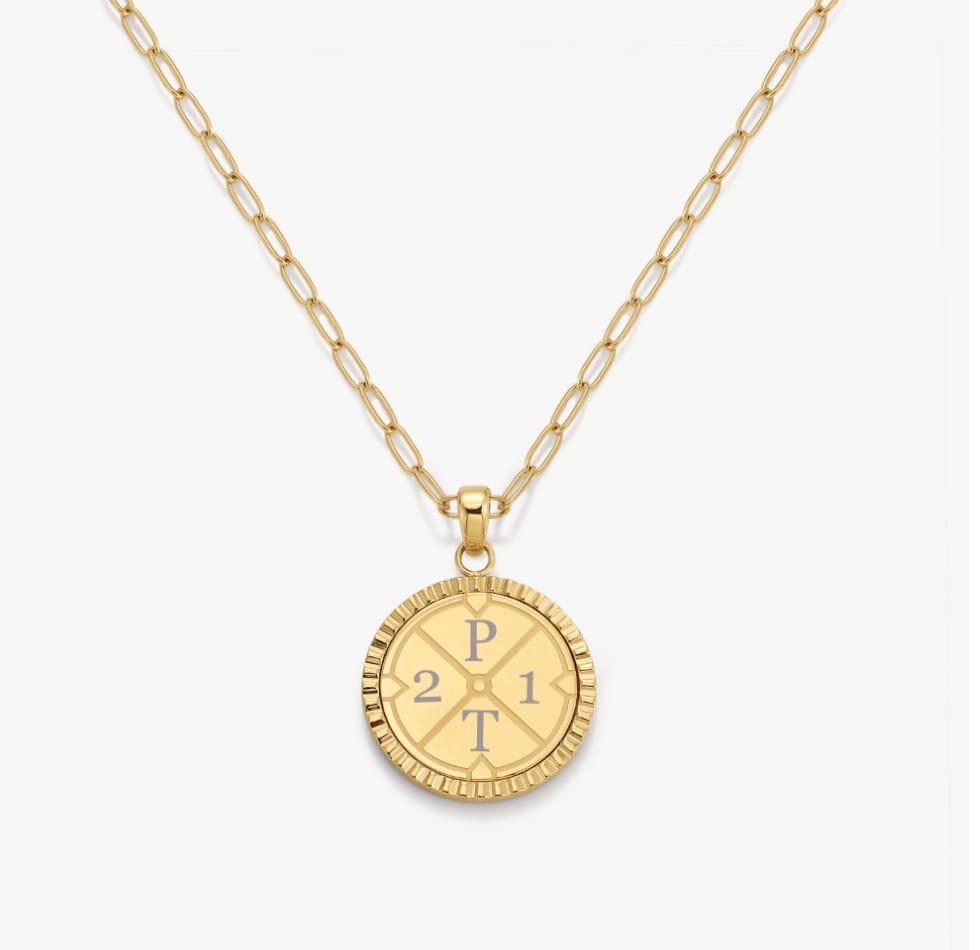 Customer photo review of Engravable Compass Necklace