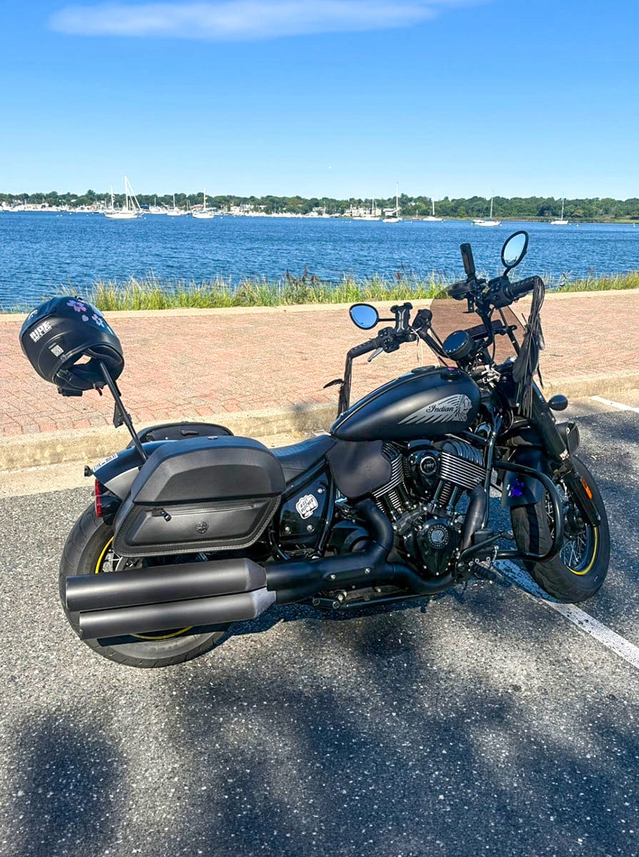 Customer photo review of 28L - Pantheon Medium Quick Mount Indian Chief Bobber Dark Horse Motorcycle Saddlebags