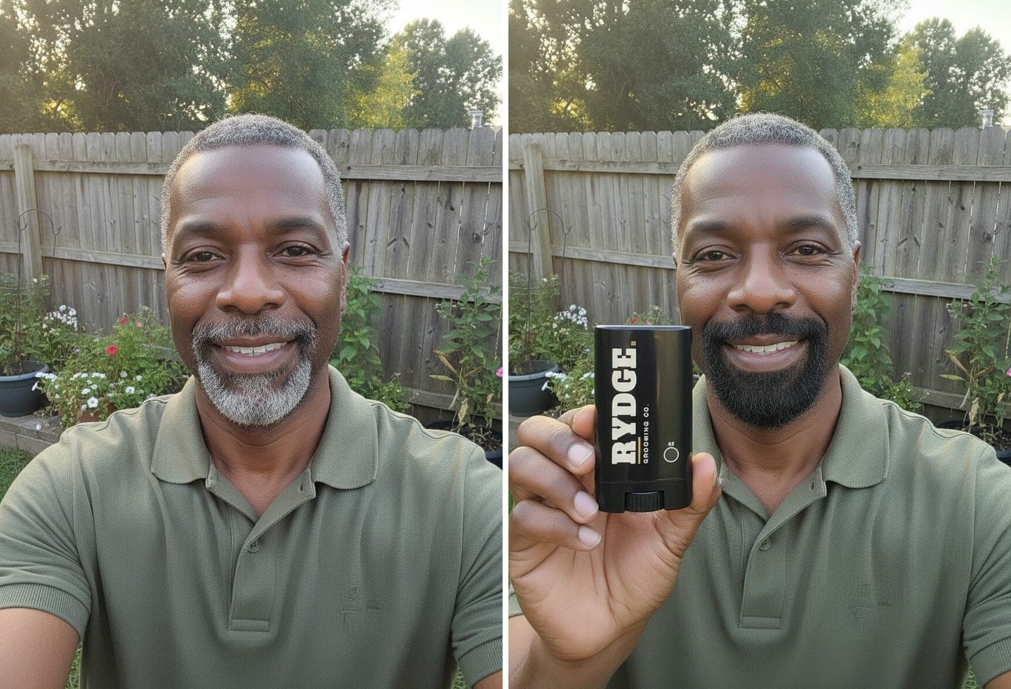 Customer photo review of Rydge Stick — Instant Gray Coverage Stick