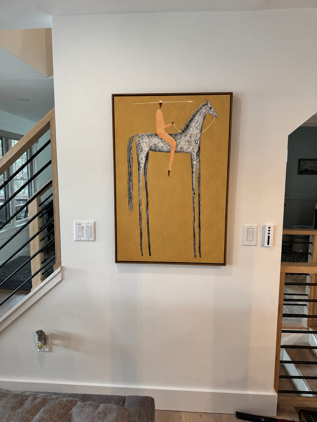 Customer photo review of Ochre Rider and Pale Horse Wall Art