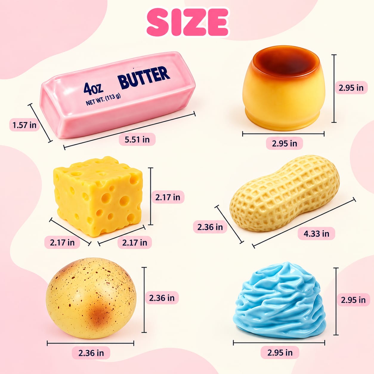 Customer photo review of 6-Piece Crunchy Squishy Set