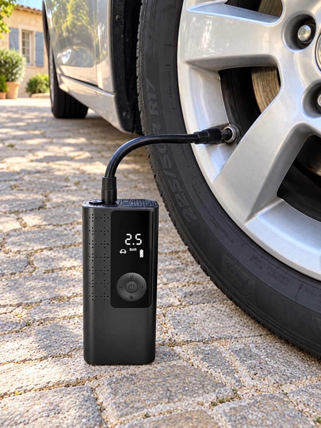 Customer photo review of AirRove Gonfleur de pneu voiture sans fil