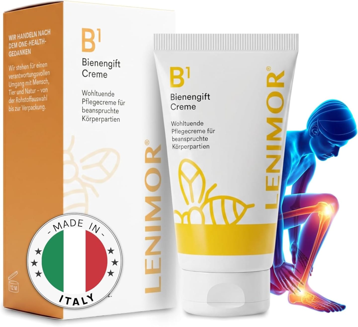 Customer photo review of Bienengift Creme mit Arnika & Teufelskralle, kühlend, 125 ml