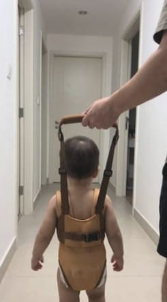 Customer photo review of Baby Walking Harness – No More Back Pain