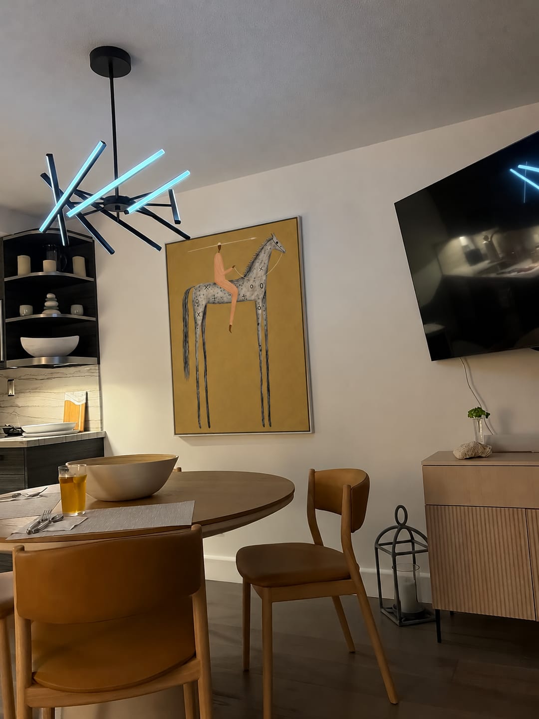 Customer photo review of Ochre Rider and Pale Horse Wall Art