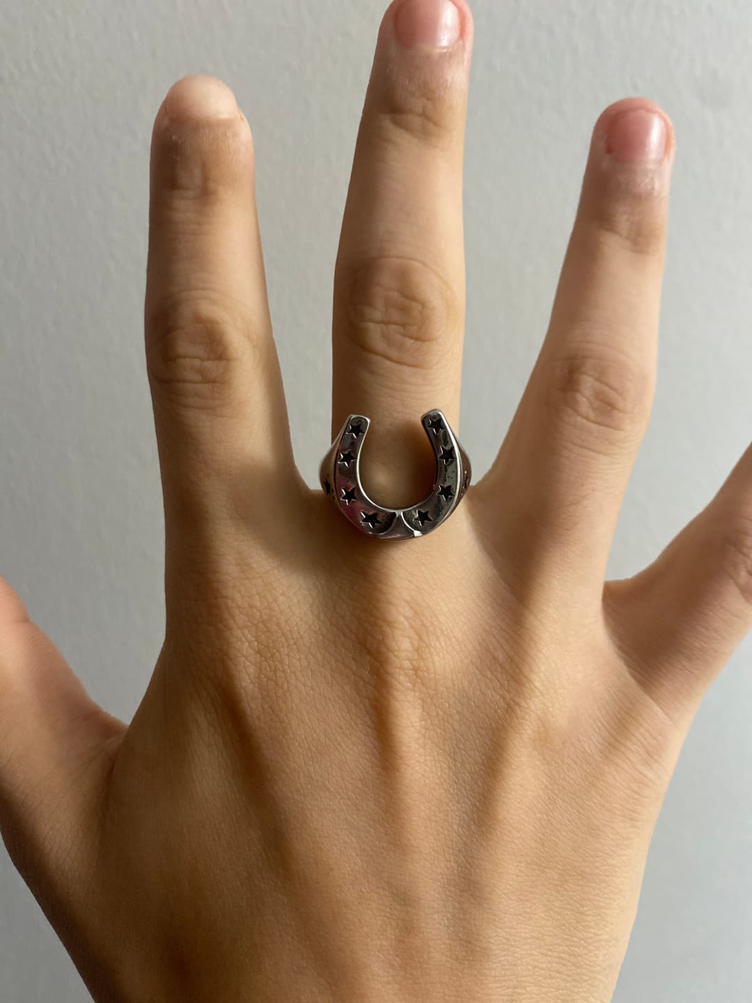 Customer photo review of Horse Shoe Ring