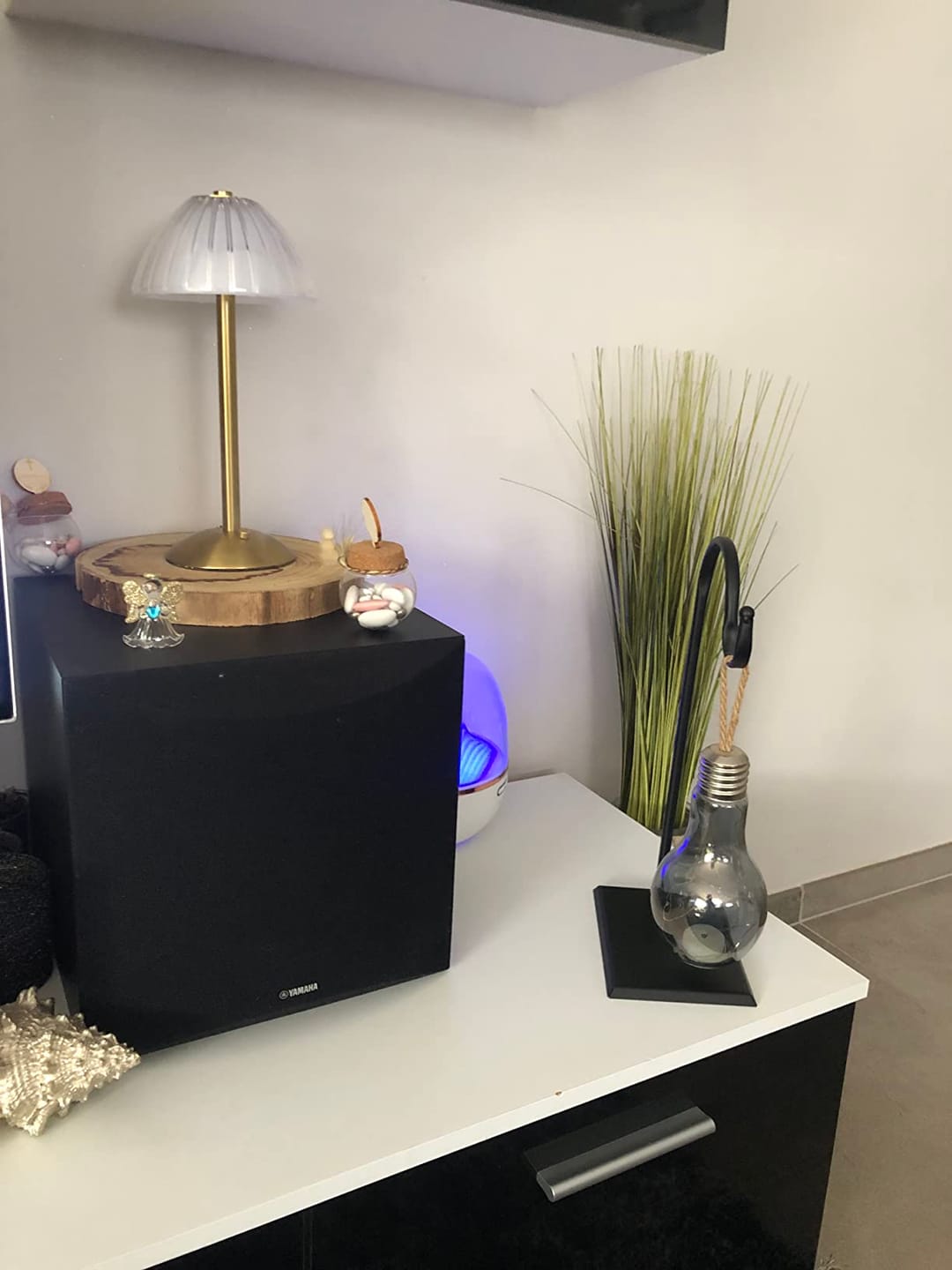 Customer photo review of Crystal Table Lamp | Touch Dimming, 3000-6000K in 3 Modes | 11.8 in Rechargeable Cordless, 3 Finishes