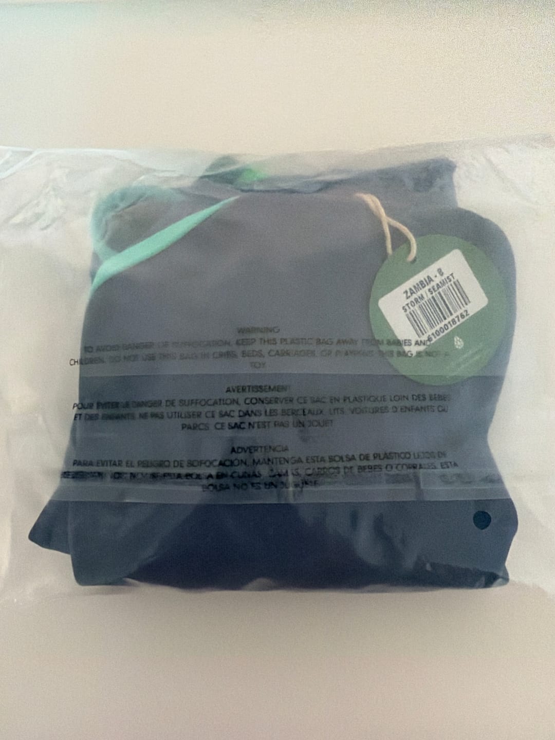 Customer photo review of ZAMBIA ONE PIECE - Storm|Sea Mist