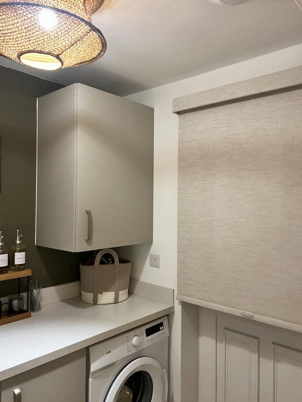 Customer photo review of Charcoal Blackout Roller Shades