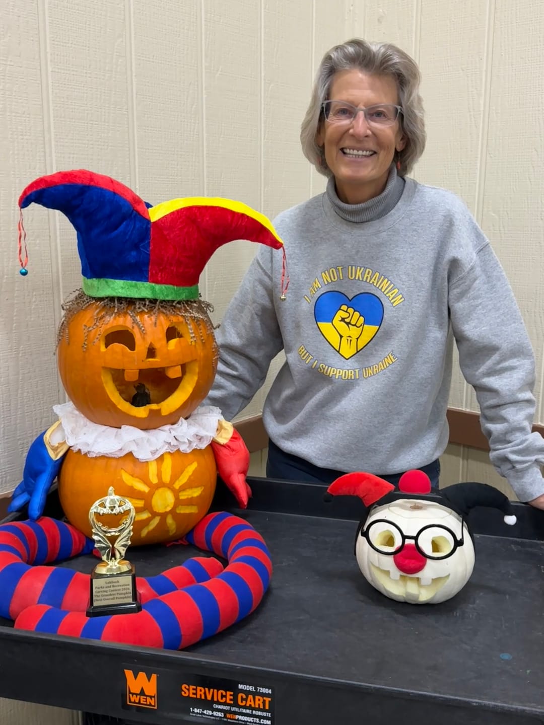 Customer photo review of I am not Ukrainian, But I Support Ukraine Sweatshirt