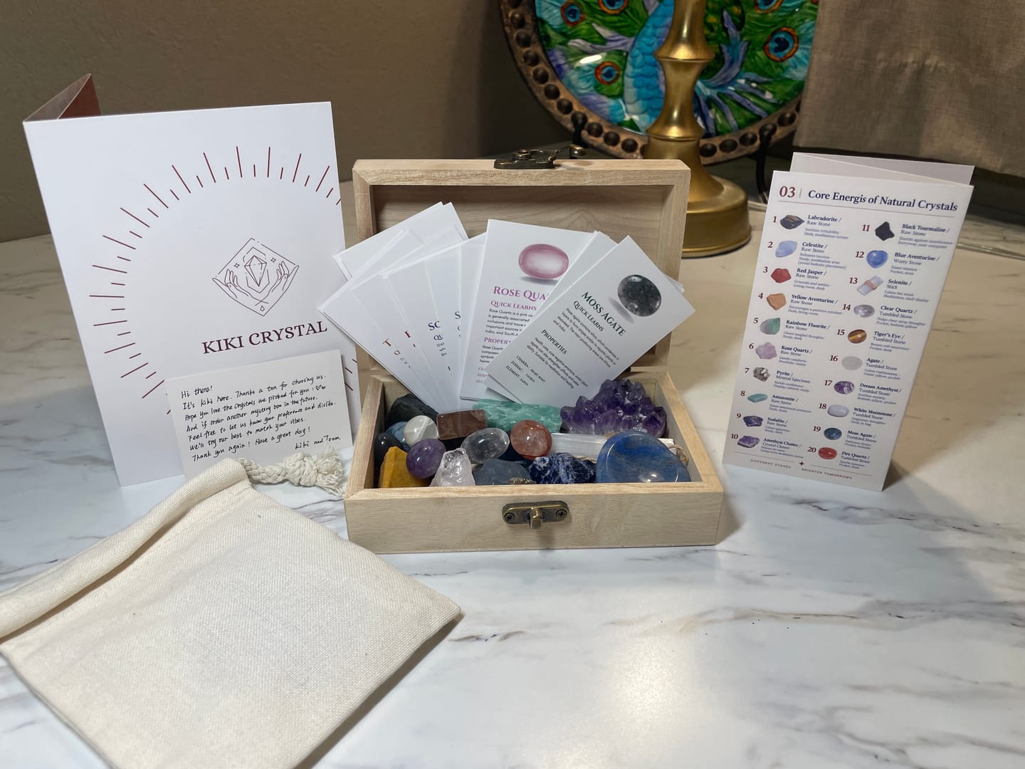 Customer photo review of Kiki Crystal Beginners Crystal Kit 20 Pieces