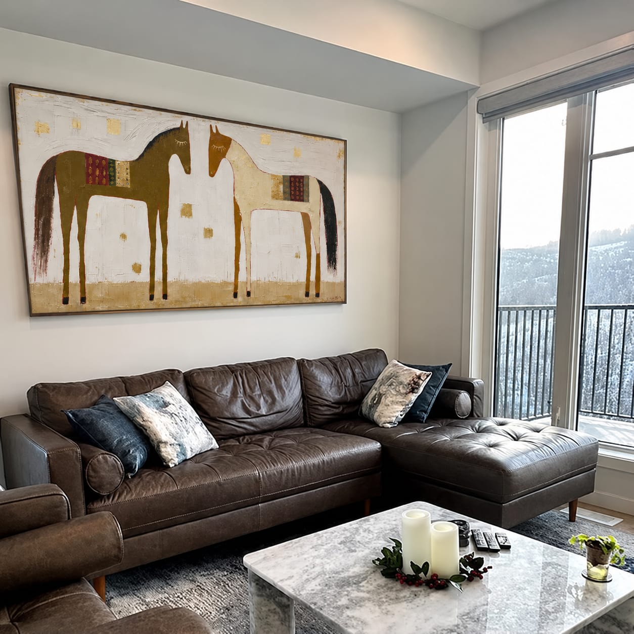 Customer photo review of Golden Accord-Two Horse Painting