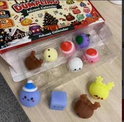 Customer photo review of Christmas Dumpling Squishy Advent Calendar