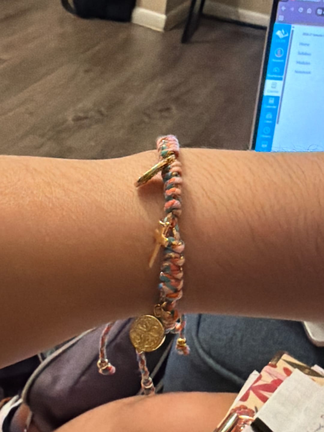 Customer photo review of Christianartworkshop Bohemian Twisted Rope Cross Charm Wristband: Emblem of Gentle Divine Comfort
