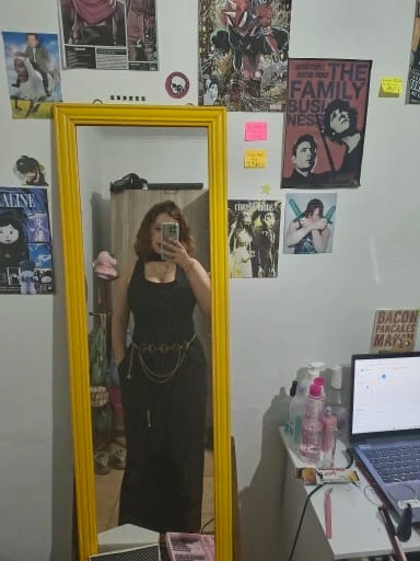Customer photo review of Camille Draped Halter Top