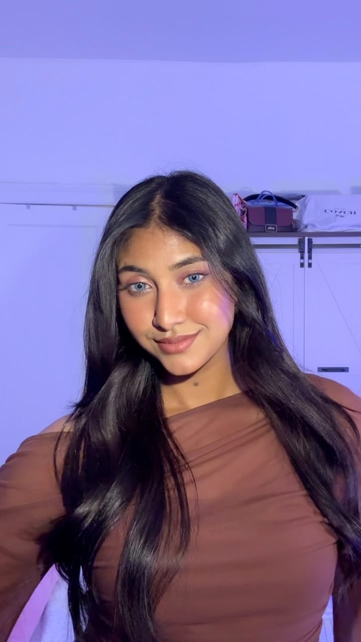 Customer photo review of Bellini Blue Prescription Colored Contact Lenses