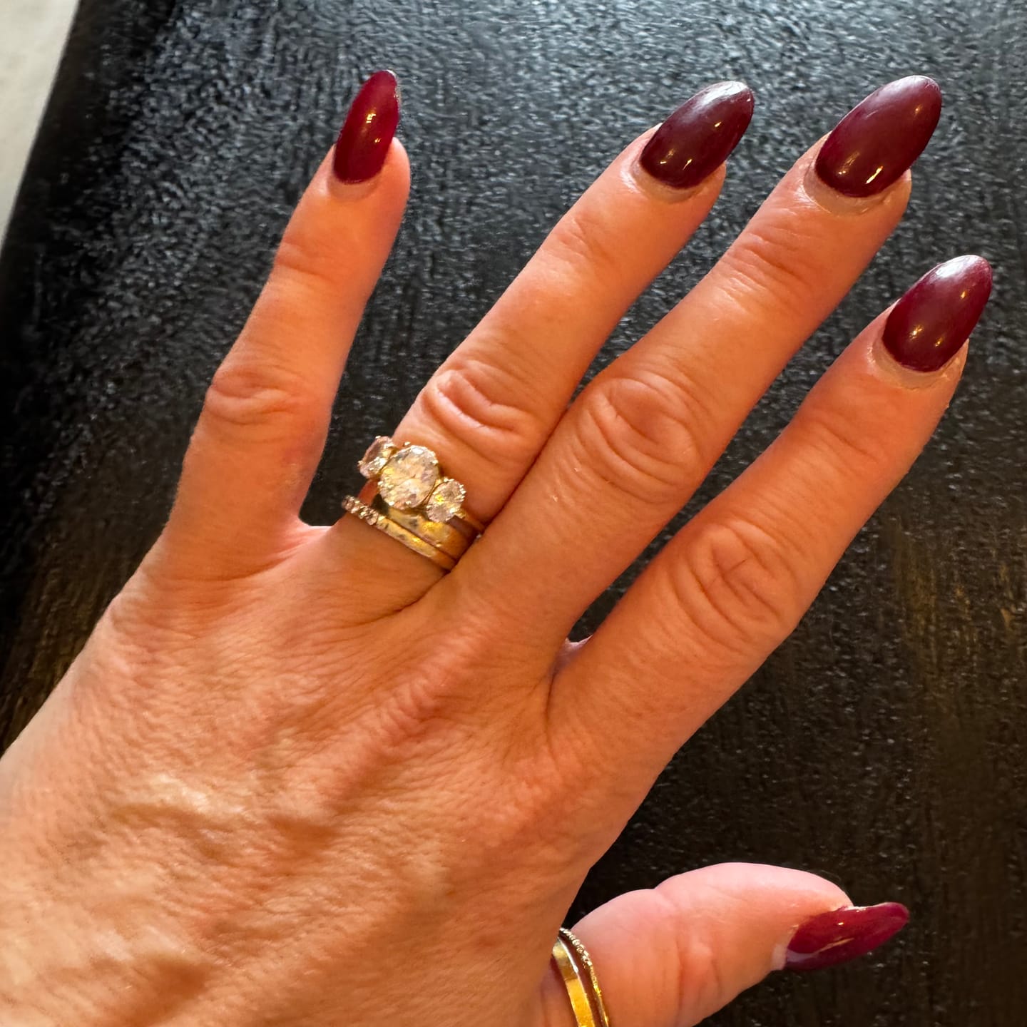 Customer photo review of Oval Triology Diamond-Inspired Ring 2ct