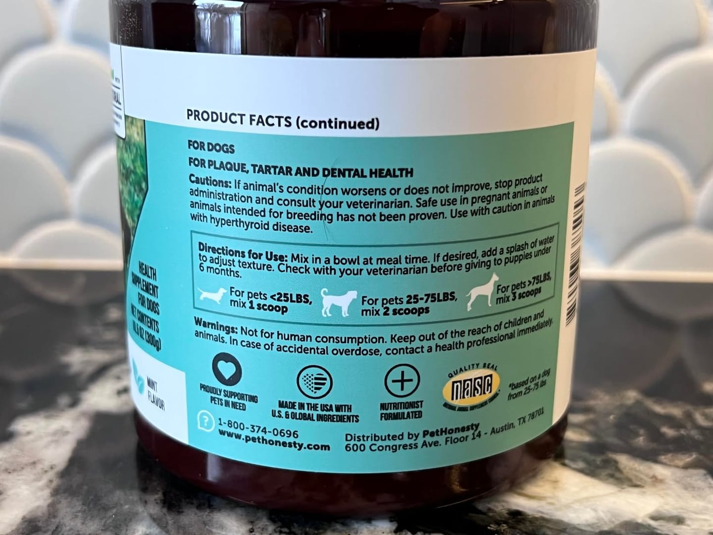 Customer photo review of Natural Dog Dental Powder
