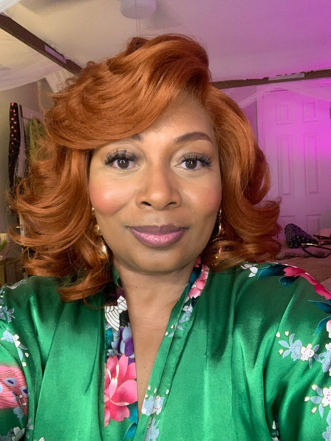 Customer photo review of Outre Melted Hairline Glueless HD Deep Part Lace Frontal Wig - MH 117
