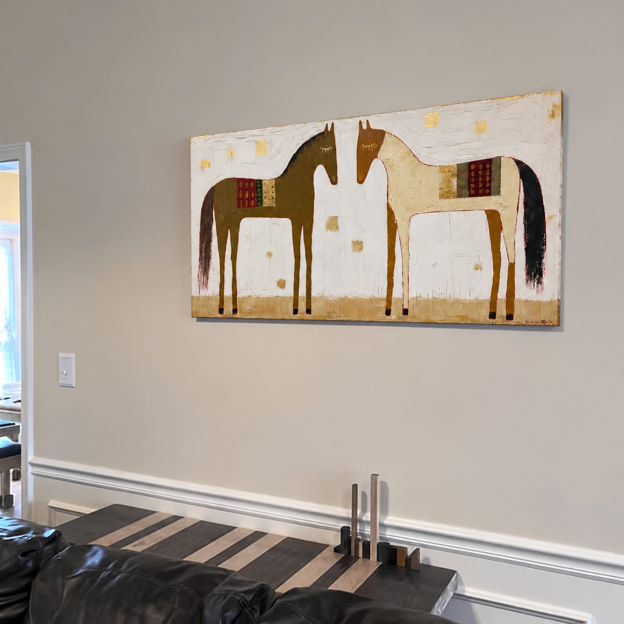 Customer photo review of Golden Accord-Two Horse Painting