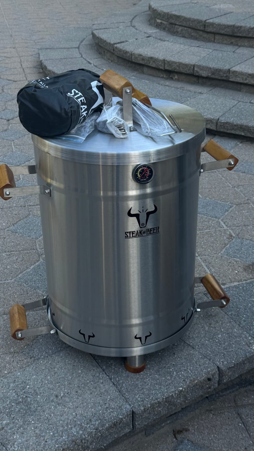 Customer photo review of Large Barrel Grill and Smoker - ( 31 inch X 17 inch )