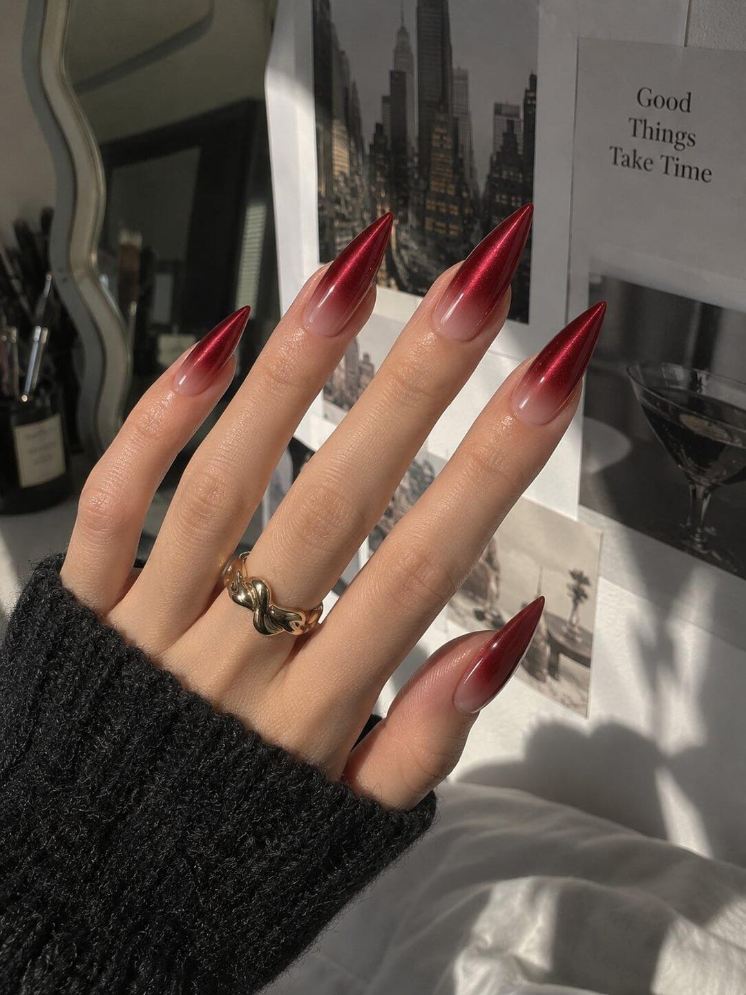 Customer photo review of Ruby Veil  | Long Stiletto