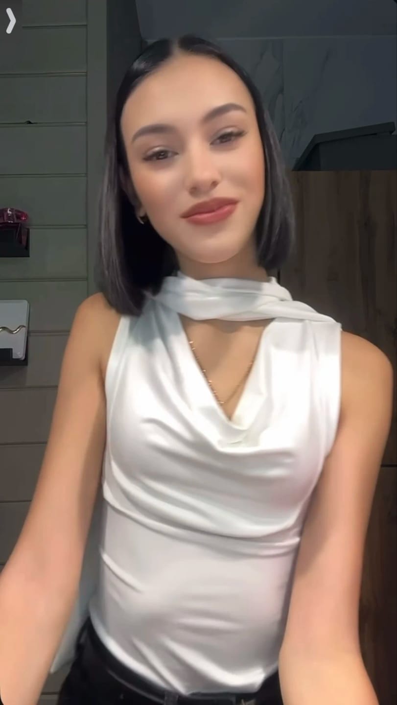Customer photo review of Camille Draped Halter Top