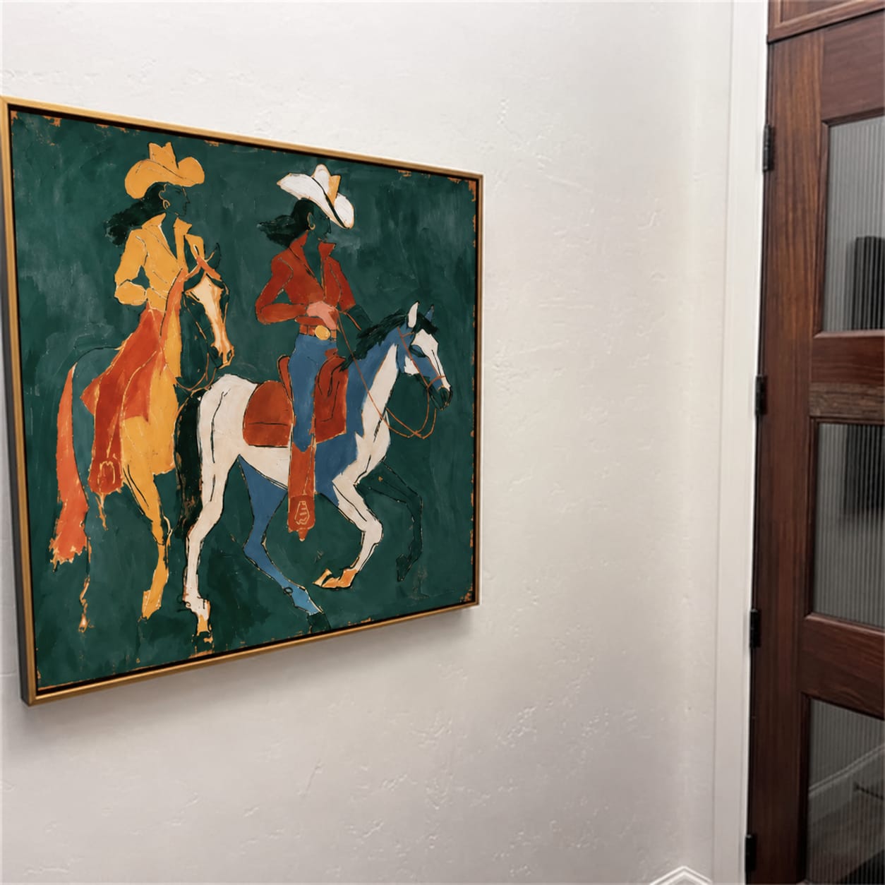 Customer photo review of Twin Trail-Cowgirl Riders Painting
