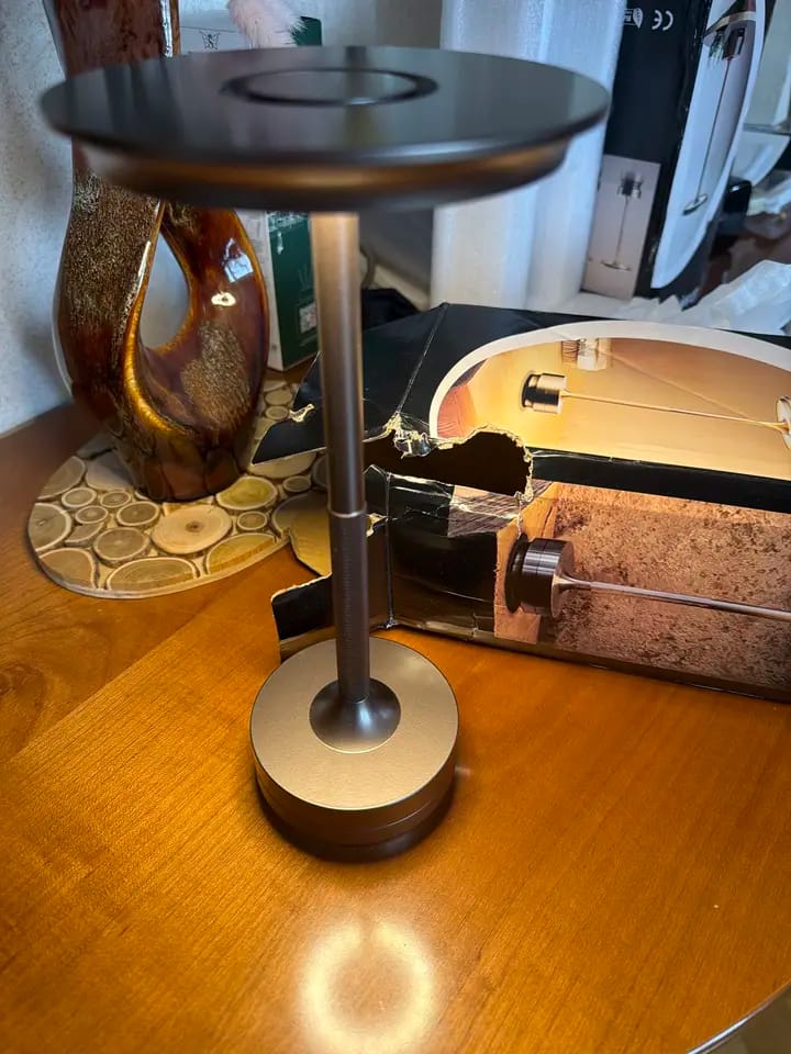 Customer photo review of Aluminum Table Lamp | Touch Dimming with 5W LED | 11.2 in Tall x 5.1 in Wide, 5 Shade Colors, USB 5V