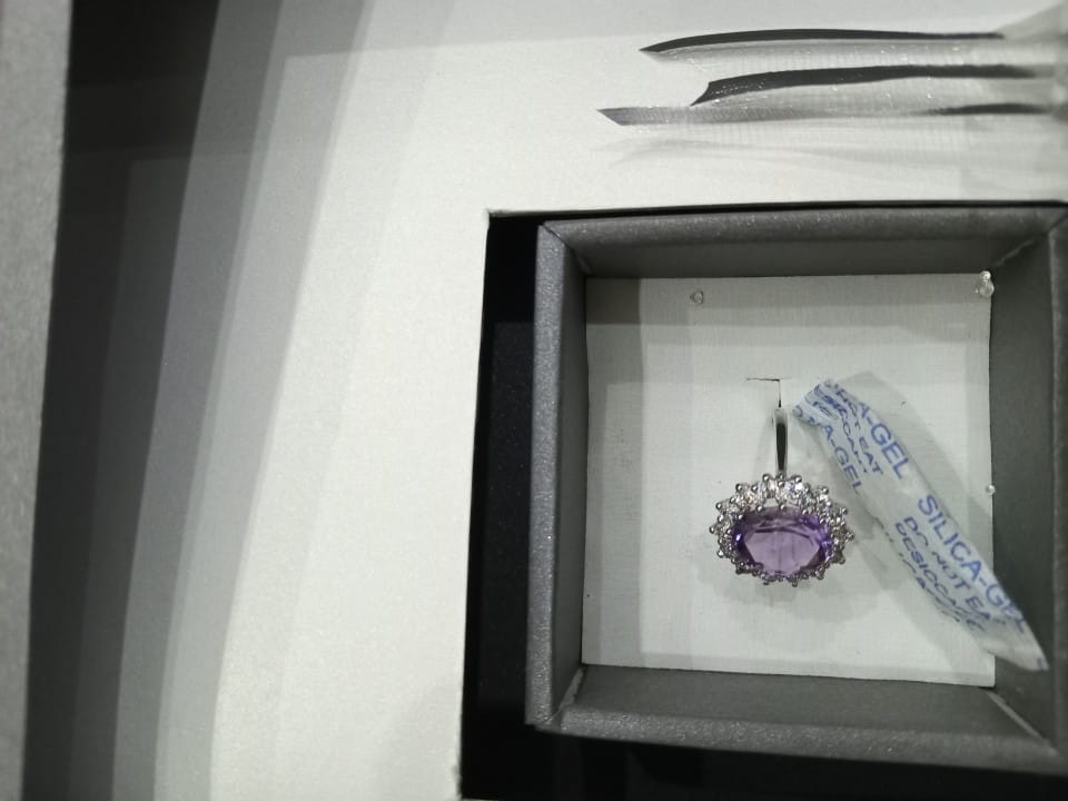 Customer photo review of Natural Amethyst Diana Ring