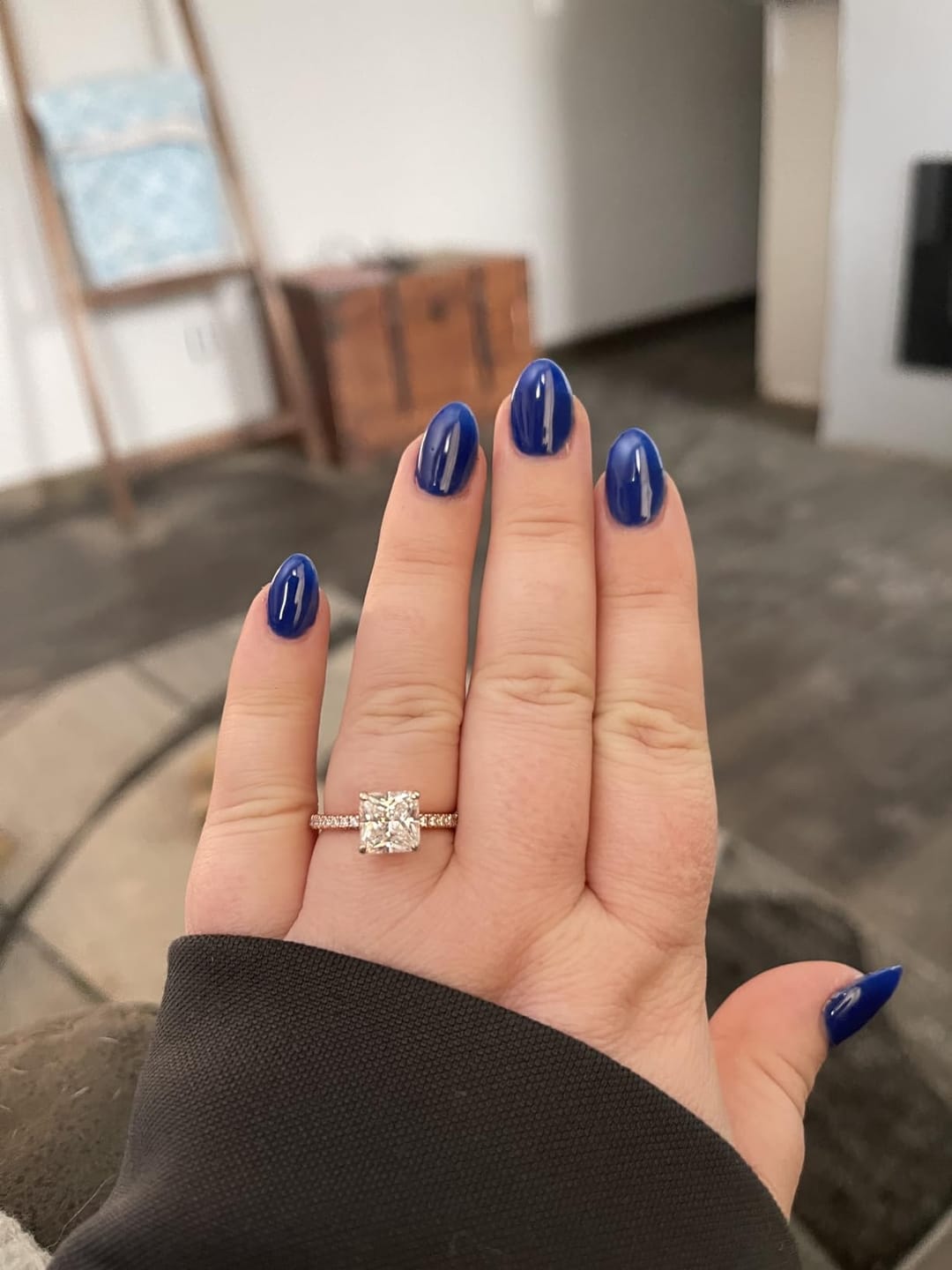 Customer photo review of S925 2.0Ct Princess Cut Sparkle Square Engagement Ring For Women Everyday Wear In Sterling Silver