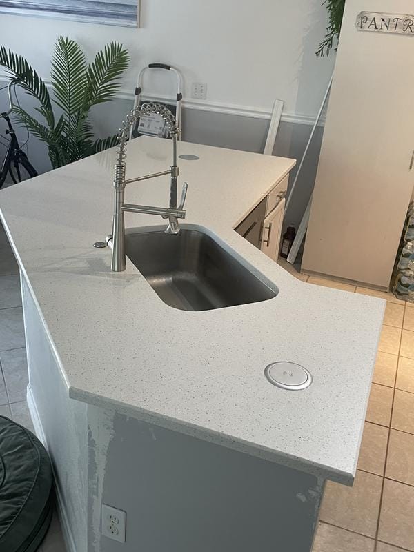Customer photo review of Skagerrak - Commercial-Style Pull-Down Kitchen Sink Faucet with LED Cone-Shaped Sprayer
