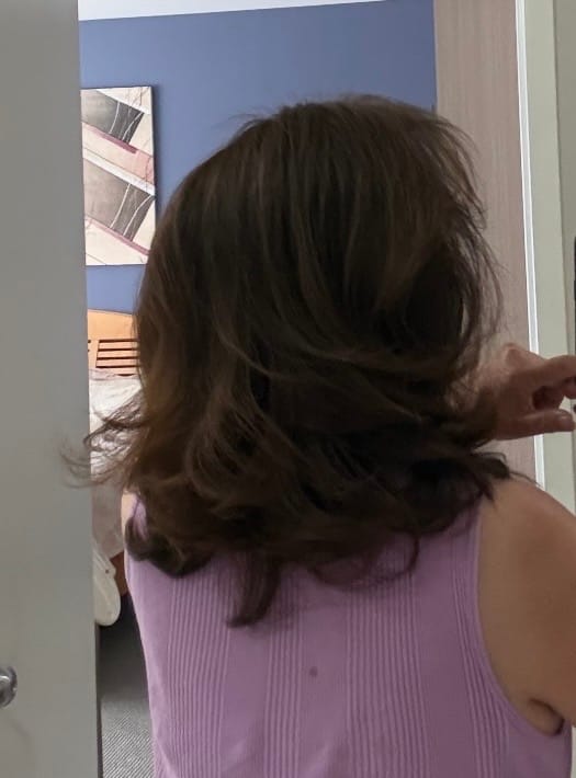 Customer photo review of Fragrance-Free Hair Conditioner (12 oz)