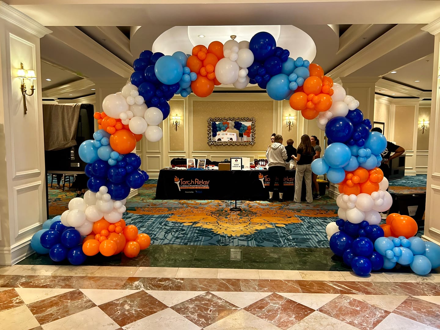 Customer photo review of 10x8 Ft Aluminum Balloon Arch Frame Wedding Arch Stand