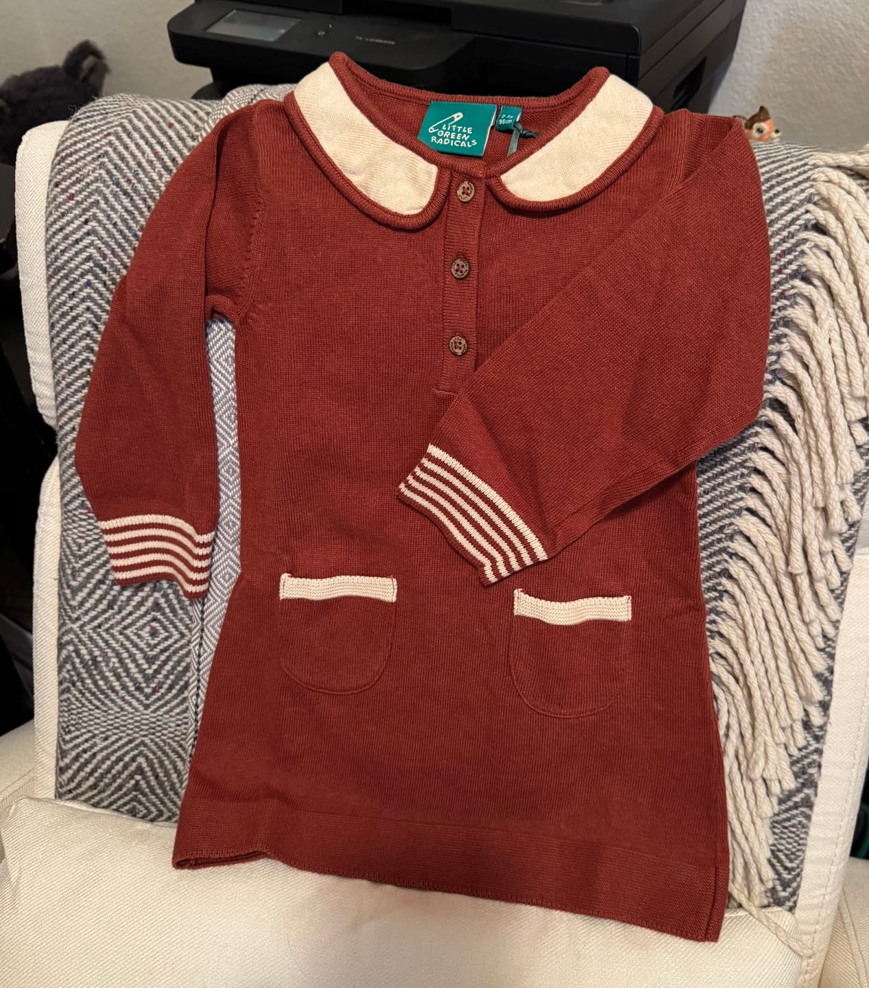 Customer photo review of Ginger Knitted Collar Dress