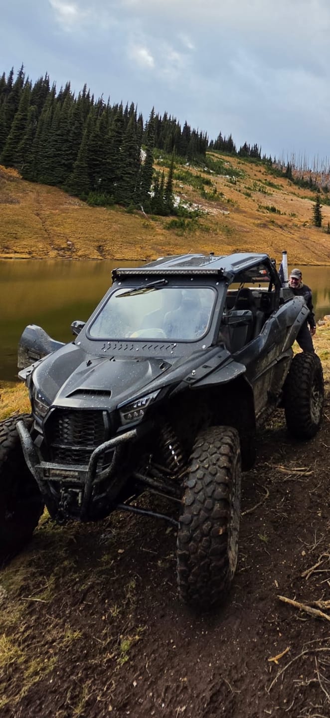Customer photo review of Vented Glass Windshield with Wipers for Kawasaki Teryx