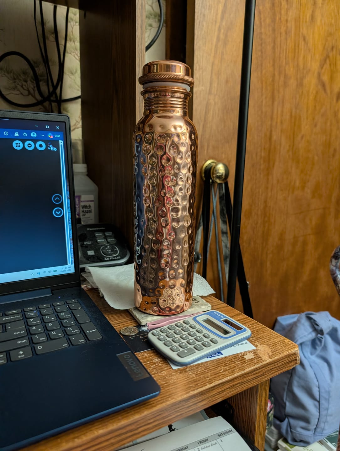 Customer photo review of Certified Ayurveda® Pure Copper Water Bottles - V2 Hand-Hammered Edition