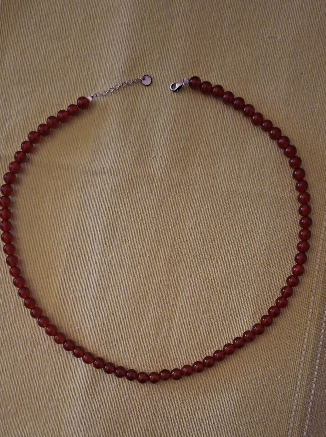 Customer photo review of Karneol Halskette - Perlen