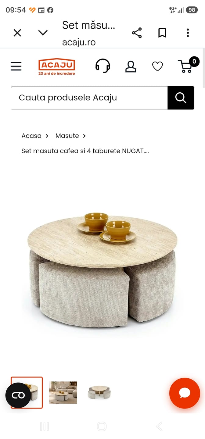 Customer photo review of Masa extensibila FARGO, stejar, 120/210x120x77 cm